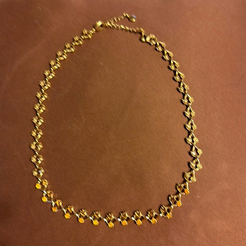 Vintage 51 gold necklace with gold and chocolate jewels
